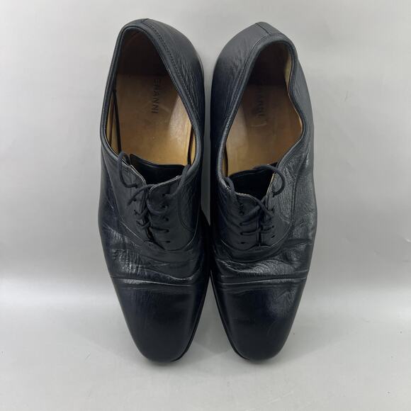 Magnanni Cap Toe Oxford Men Size 10 D Black Leather Dress Formal Lace Up Shoes main image 8